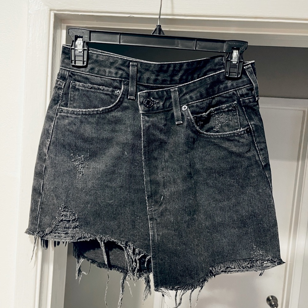 AGOLD Criss Cross Black Denim Skirt size24